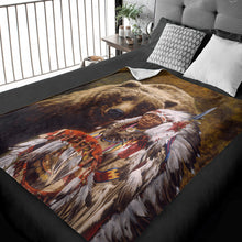 Load image into Gallery viewer, 50&quot; x 60&quot; My Brother The Grizzly Plush Minky Blanket
