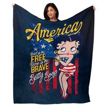 Load image into Gallery viewer, 50&quot; x 60&quot; Betty Boop Plush Minky Blanket
