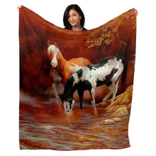 Load image into Gallery viewer, 50&quot; x 60&quot; Wild Horse Creek Plush Minky Blanket
