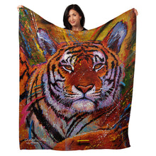Load image into Gallery viewer, 50&quot; x 60&quot; Tiger Plush Minky Blanket
