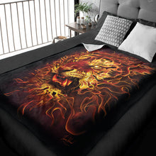 Load image into Gallery viewer, 50&quot; x 60&quot; Fire Tiger Plush Minky Blanket
