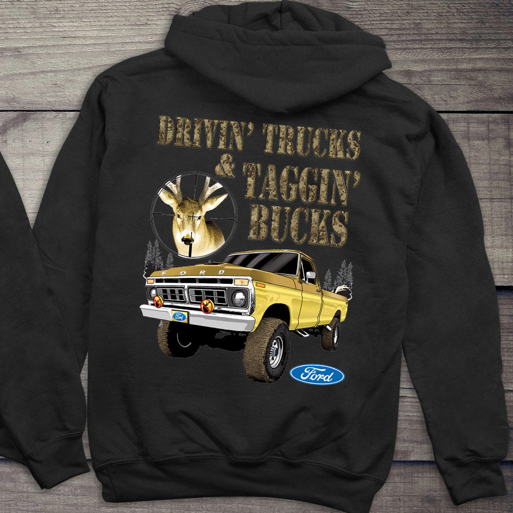 Ford Hoodie, Officially Licensed Ford Taggin' Hooded Sweatshirt