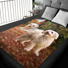 Load image into Gallery viewer, 50&quot; x 60&quot; Bichon Frise Plush Minky Blanket
