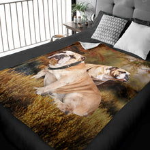 Load image into Gallery viewer, 50&quot; x 60&quot; Bulldog Plush Minky Blanket
