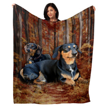 Load image into Gallery viewer, 50&quot; x 60&quot; Dachshund Plush Minky Blanket
