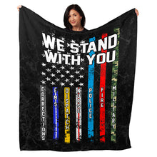 Load image into Gallery viewer, 50&quot; x 60&quot; We Stand With You Plush Minky Blanket
