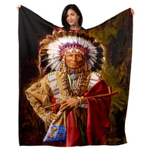 Load image into Gallery viewer, 50&quot; x 60&quot; Chief Of The Rosebud Plush Minky Blanket
