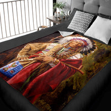 Load image into Gallery viewer, 50&quot; x 60&quot; Chief Of The Rosebud Plush Minky Blanket

