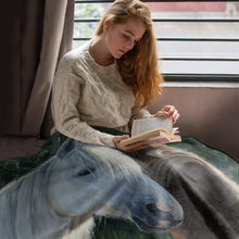 Load image into Gallery viewer, 50&quot; x 60&quot; Horse Whispering Plush Minky Blanket
