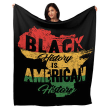 Load image into Gallery viewer, 50&quot; x 60&quot; Black History is American History Plush Minky Blanket
