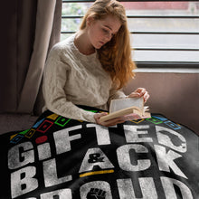 Load image into Gallery viewer, 50&quot; x 60&quot; Gifted Black Proud Plush Minky Blanket
