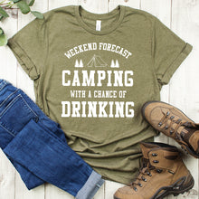 Load image into Gallery viewer, Camping Weekend Forecast T-shirt
