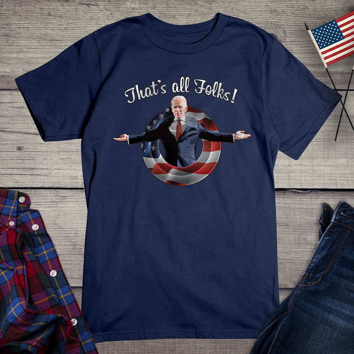 Biden That's All Folks Political T-shirt