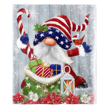 Load image into Gallery viewer, 50&quot; x 60&quot; Christmas Gnome Plush Minky Blanket
