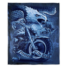 Load image into Gallery viewer, 50&quot; x 60&quot; Freedom of the Road Plush Minky Blanket
