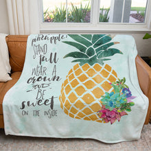 Load image into Gallery viewer, 50&quot; x 60&quot; Be A Pineapple Plush Minky Blanket
