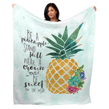 Load image into Gallery viewer, 50&quot; x 60&quot; Be A Pineapple Plush Minky Blanket
