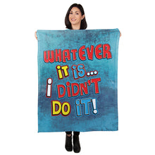 Load image into Gallery viewer, 30&quot; x 40&quot; Whatever It Is Baby  Minky Blanket
