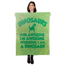 Load image into Gallery viewer, 30&quot; x 40&quot; Dinosaurs Baby Minky Blanket
