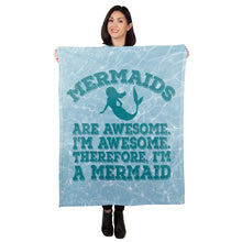 Load image into Gallery viewer, 30&quot; x 40&quot; Mermaids Baby Minky Blanket

