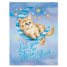 Load image into Gallery viewer, 30&quot; x 40&quot; Moon Kitten Baby Minky Blanket
