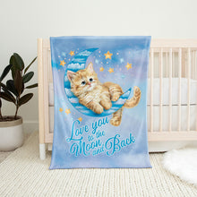 Load image into Gallery viewer, 30&quot; x 40&quot; Moon Kitten Baby Minky Blanket

