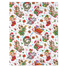 Load image into Gallery viewer, 30&quot; x 40&quot; Christmas Kittens Baby Minky Blanket

