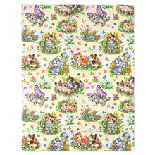 Load image into Gallery viewer, 30&quot; x 40&quot; Spring Kittens Baby Minky Blanket
