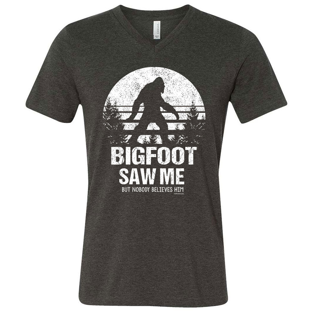 Bigfoot Saw Me V-Neck Tee