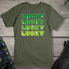 Load image into Gallery viewer, Repeating Lucky T-Shirt

