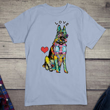 Load image into Gallery viewer, Neon Love Sheperd Dog Breed T-shirt
