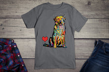 Load image into Gallery viewer, Neon Love Golden Dog Breed T-shirt
