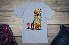 Load image into Gallery viewer, Neon Love Golden Dog Breed T-shirt
