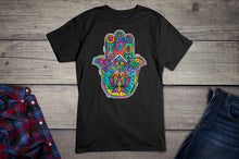 Load image into Gallery viewer, Neon Hamsa 2 T-shirt
