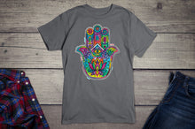 Load image into Gallery viewer, Neon Hamsa 2 T-shirt
