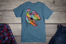 Load image into Gallery viewer, Neon Pyschedelic T-Rex T-shirt

