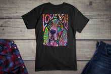 Load image into Gallery viewer, Neon Love You Basset T-shirt
