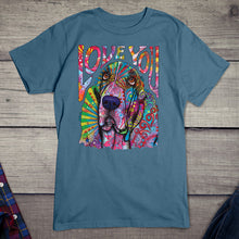 Load image into Gallery viewer, Neon Love You Basset T-shirt
