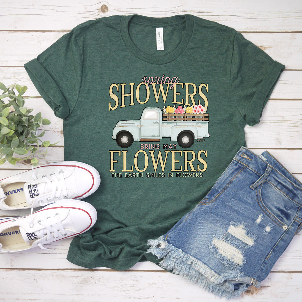 Spring Flowers Truck T-Shirt