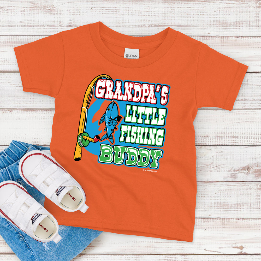 Kids T-Shirt, Grandpas Little Fishing Buddy