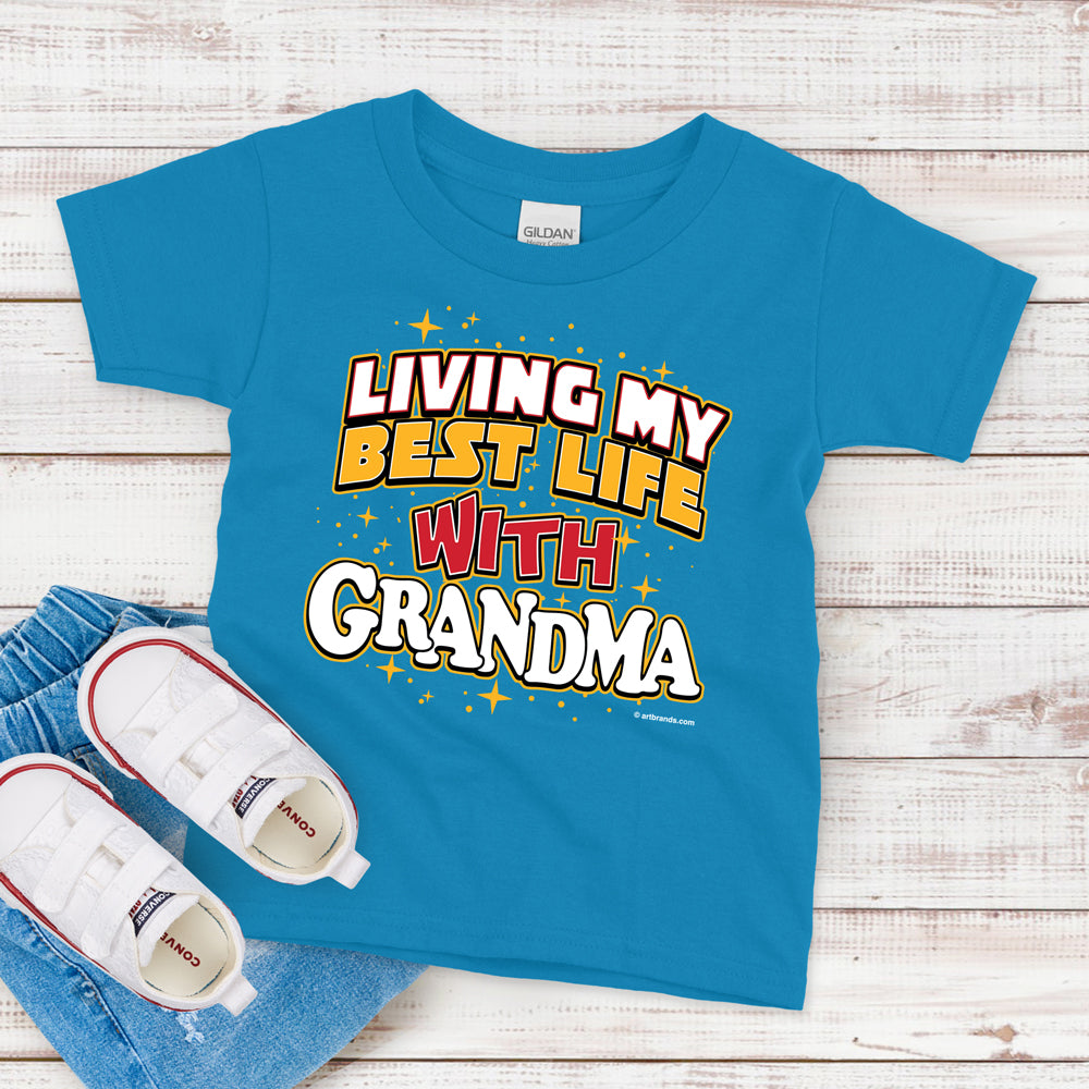Kids T-Shirt, Living My Best Life With Grandma