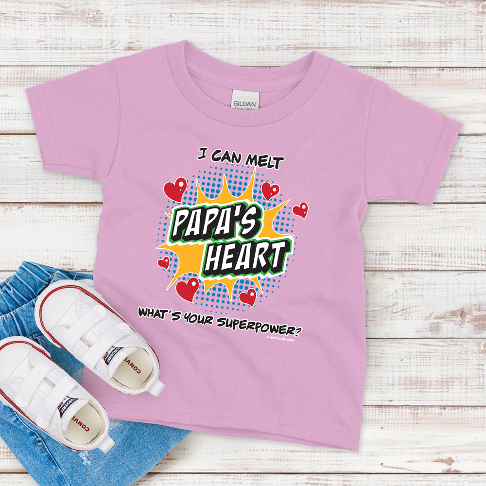 Kids T-Shirt, Melt Papa's Heart