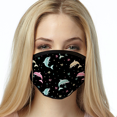Dolphin Pattern FACE MASK Cover Your Face Masks