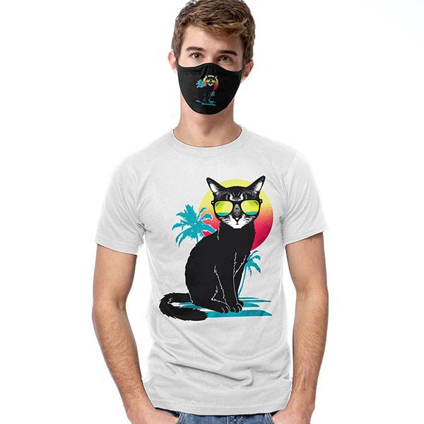 Cool Summer Cat T-SHIRT SET - Cover Your Face