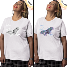 Load image into Gallery viewer, Adult Unisex Watercolor Butterfly Solar Tee
