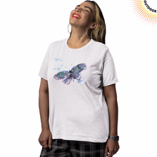 Load image into Gallery viewer, Adult Unisex Watercolor Butterfly Solar Tee
