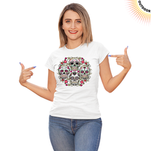 Load image into Gallery viewer, Women&#39;s Sugar Skulls Floral Solar Tee
