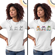 Load image into Gallery viewer, Women&#39;s No Evil Frogs Solar Tee
