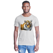 Load image into Gallery viewer, Adult Unisex Tiger Head Portrait Solar Tee

