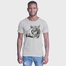 Load and play video in Gallery viewer, Adult Unisex Tiger Head Portrait Solar Tee
